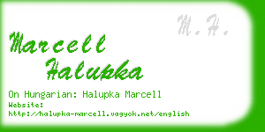 marcell halupka business card